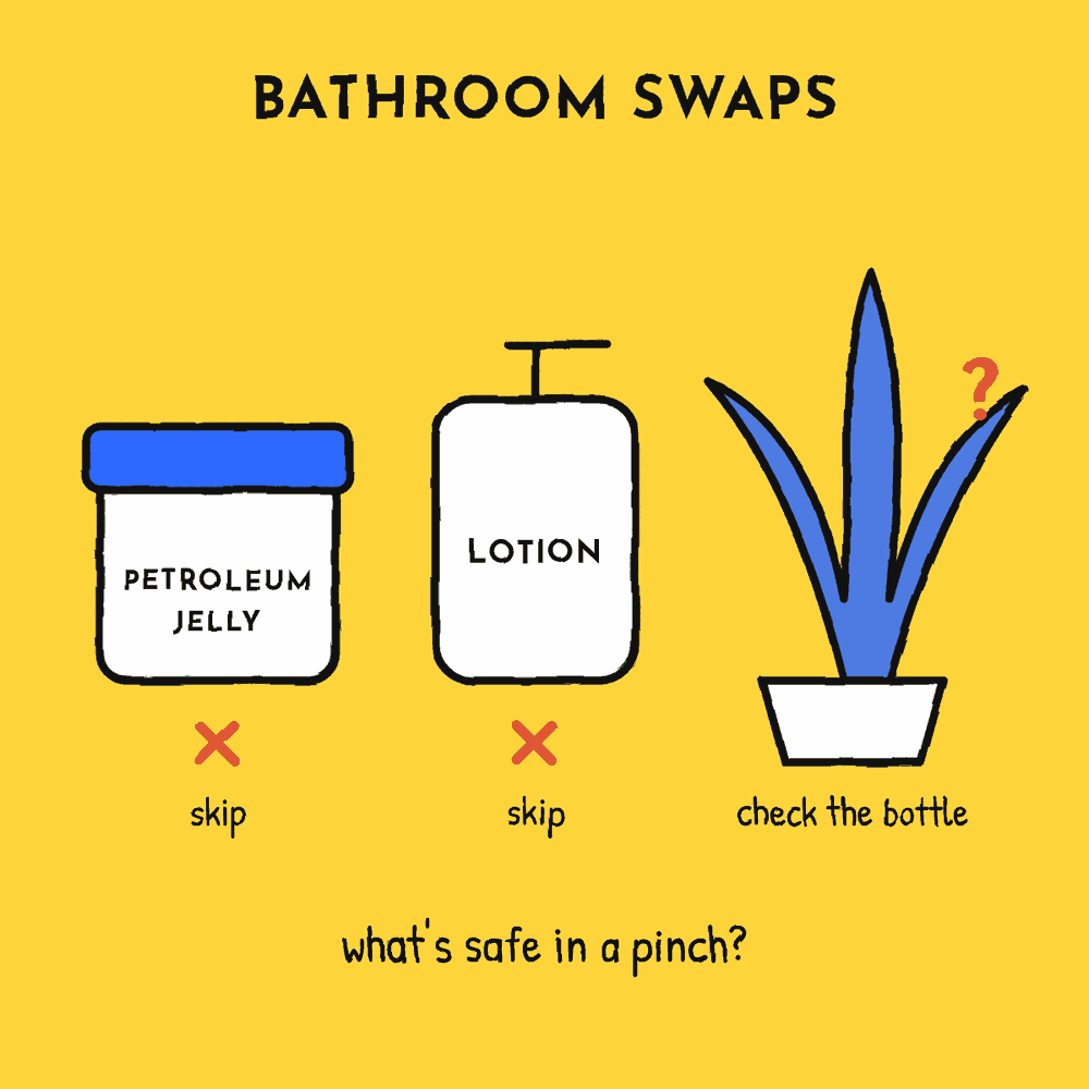 Can you use Vaseline, lotion or aloe vera as lube?