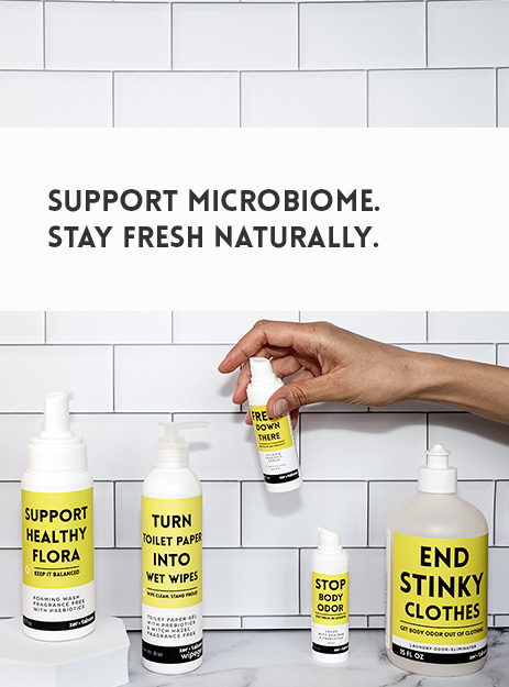 zerotaboos: support microbiome. stay fresh naturally